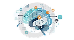 AI Brain Circuitry Artificial Intelligence, Machine Learning, Innovation, Big Data, Networking