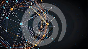 Abstract illustration of interconnected nodes and lines in a digital space