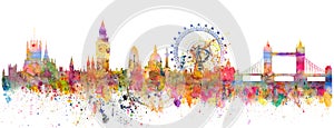 Abstract illustration of the London skyline