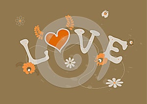 Abstract illustration of love. Vector