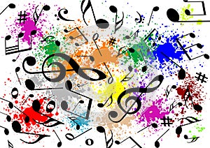 Abstract illustration of a musical background