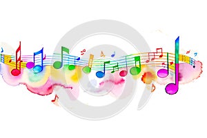 Abstract illustration of musical notes and clef