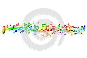 Abstract illustration of musical notes and clef
