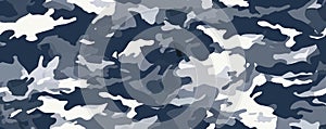 Abstract illustration of NATO ground troops camouflage in shades of gray and blue photo