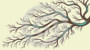 Organic Tree Branch Network, vector design Generative AI