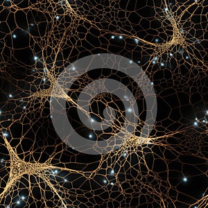 Abstract illustration of neural network. Seamless background and texture