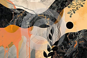 Abstract illustration of organic textures and natural forms, celebrating the beauty of imperfection and irregularity