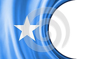 Abstract illustration, Somalia flag with a semi-circular area White background for text or images