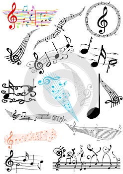 Abstract illustration with some stave