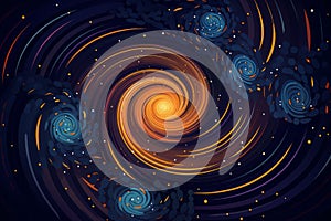 an abstract illustration of a spiral galaxy