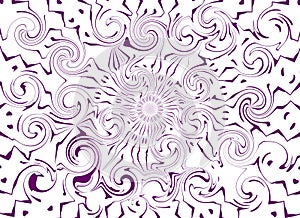 Abstract illustration streaks and blurring kaleidoscope of petals and swirls