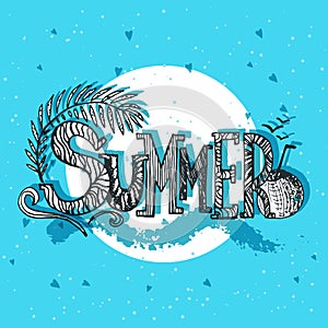 Abstract illustration for summer time theme