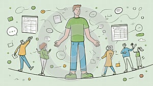 Abstract illustration symbolizing self control and inner discipline