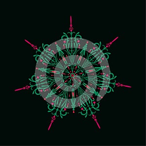 Abstract illustration texture mandala vector illusration