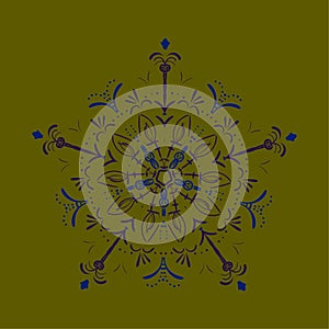 Abstract illustration texture mandala vector illusration