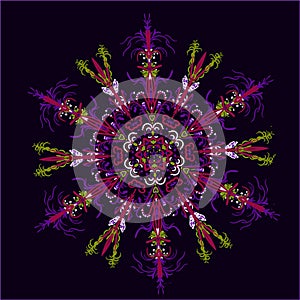 Abstract illustration texture mandala vector