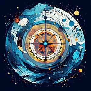 Abstract Illustration of Time Travel