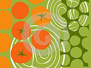 Abstract illustration of tomatoes