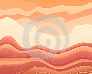 an abstract illustration of waves in the ocean