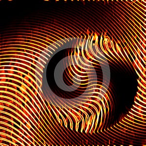 Abstract illustration Zebra print background pattern texture made by burning orange fire flame