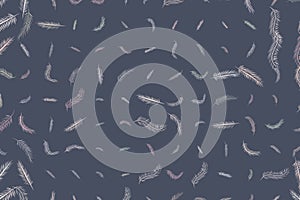 Abstract illustrations of feather, conceptual. Vector, pattern, design & surface.