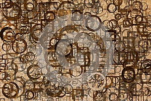 Abstract illustrations of shape, conceptual background.