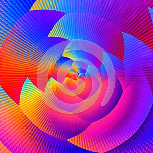 Abstract Ilustration Flower With Collorfull Background