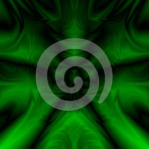Abstract image of an alien guest in a green glow