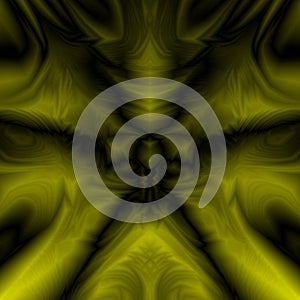 Abstract image of an alien guest in a yellow glow