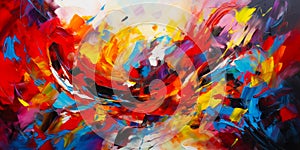 Abstract image with bright colors on white background stock photo - 1307992. Generative AI