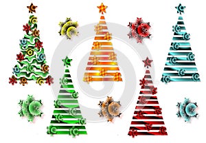 Abstract image,Stylized Christmas Tree
