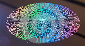 Rainbow Circuit Board Brain