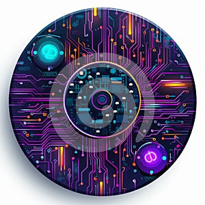 an abstract image of a circuit board on a white background