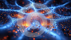 Abstract Image of Colorful Bubbles and Light Patterns in a Vibrant Fluid Environment