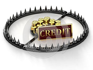 An abstract image of credit slavery.