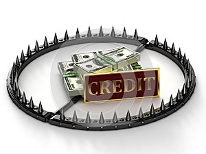 An abstract image of credit slavery.