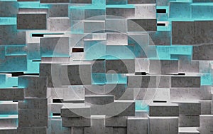 Abstract image of cubes background.3d illustration