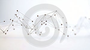 Abstract Network Connection Nodes and Lines Forming a Complex Web Structure AI generated.