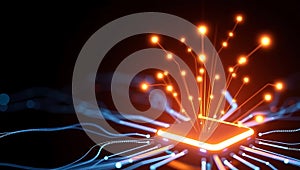 Glowing Processor Core Network Data Transmission