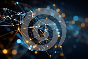 glowing network connections abstract art