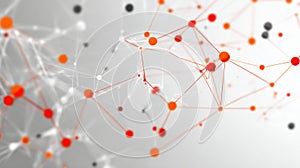 abstract network orange nodes lines
