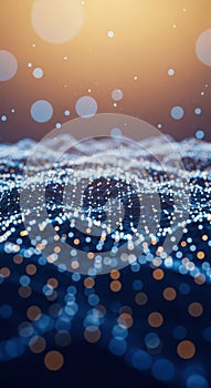 Abstract Digital Network Data Connection, Technology Background, Artificial Intelligence