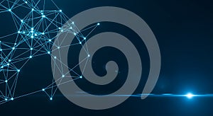 Abstract Network Connection Background, Digital Technology, Artificial Intelligence