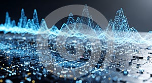 Digital Circuit Board with Data Visualization