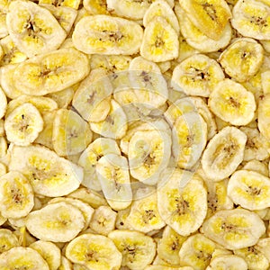 Abstract image of dried banana slices