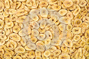 Abstract image of dried banana slices