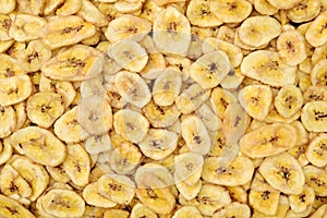 Abstract image of dried banana slices