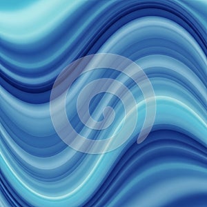 Abstract image with dynamic blue waves,