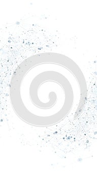 Abstract Network Connections on White Background