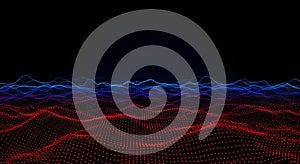 Abstract Digital Waveform Background - Data Flow, Technology